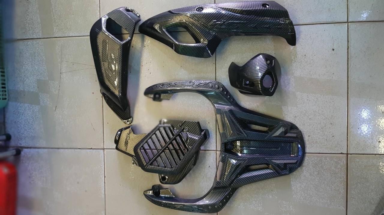 combo 5 món ốp đen carbon cho xe sh đời 2017 đến 2019