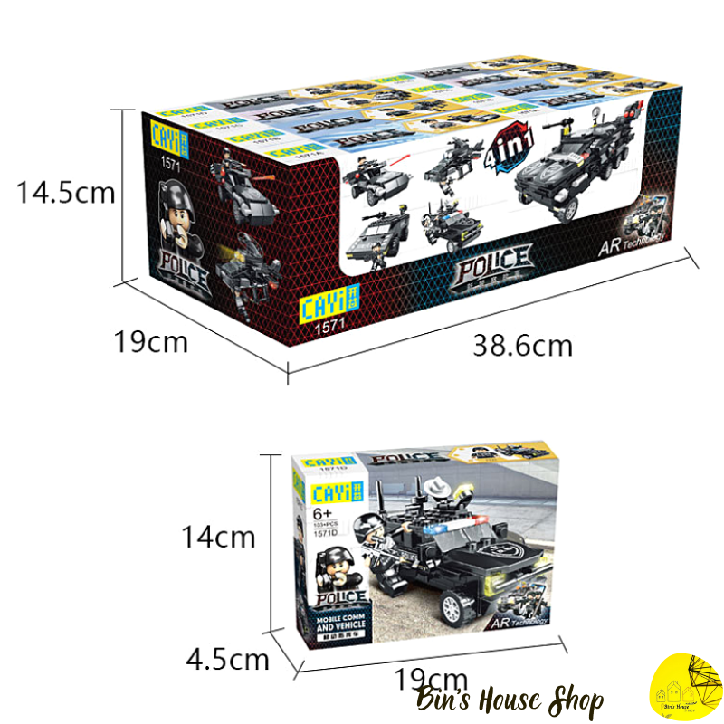Đồ Chơi Trí Tuệ - Mô Hình Láp Ráp LeGO xe canhh sát