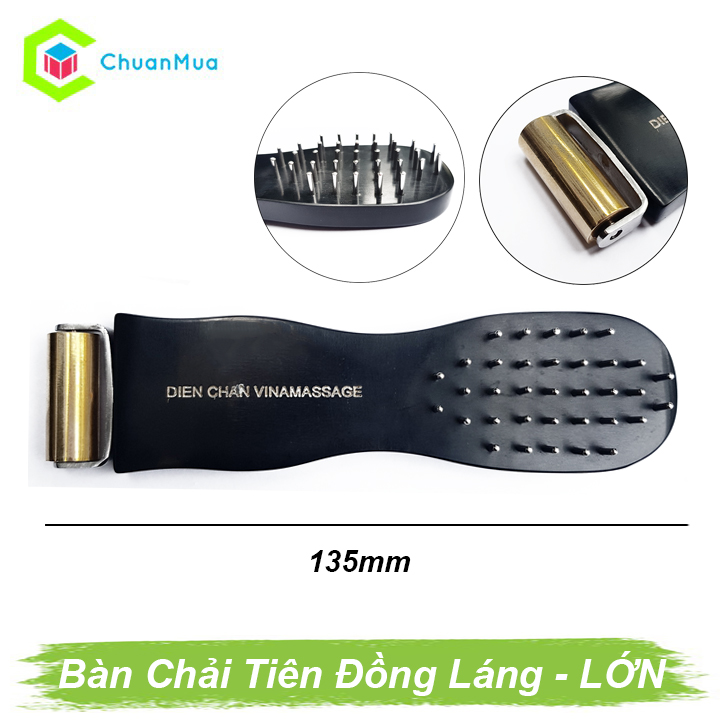 Bàn Chải Tiên Và Đồng Láng Lớn - Dụng Cụ Diện Chẩn ( Phụ Kiện VinaMassage Điện Chấn Nhấn Huyệt Ma Lược Chuẩn Chân ) | ChuanMua GDA170