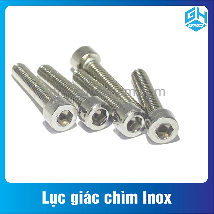COMBO 5 con Ốc lục giác chìm Inox (Bulong lục giác) M3(chất inox 201)