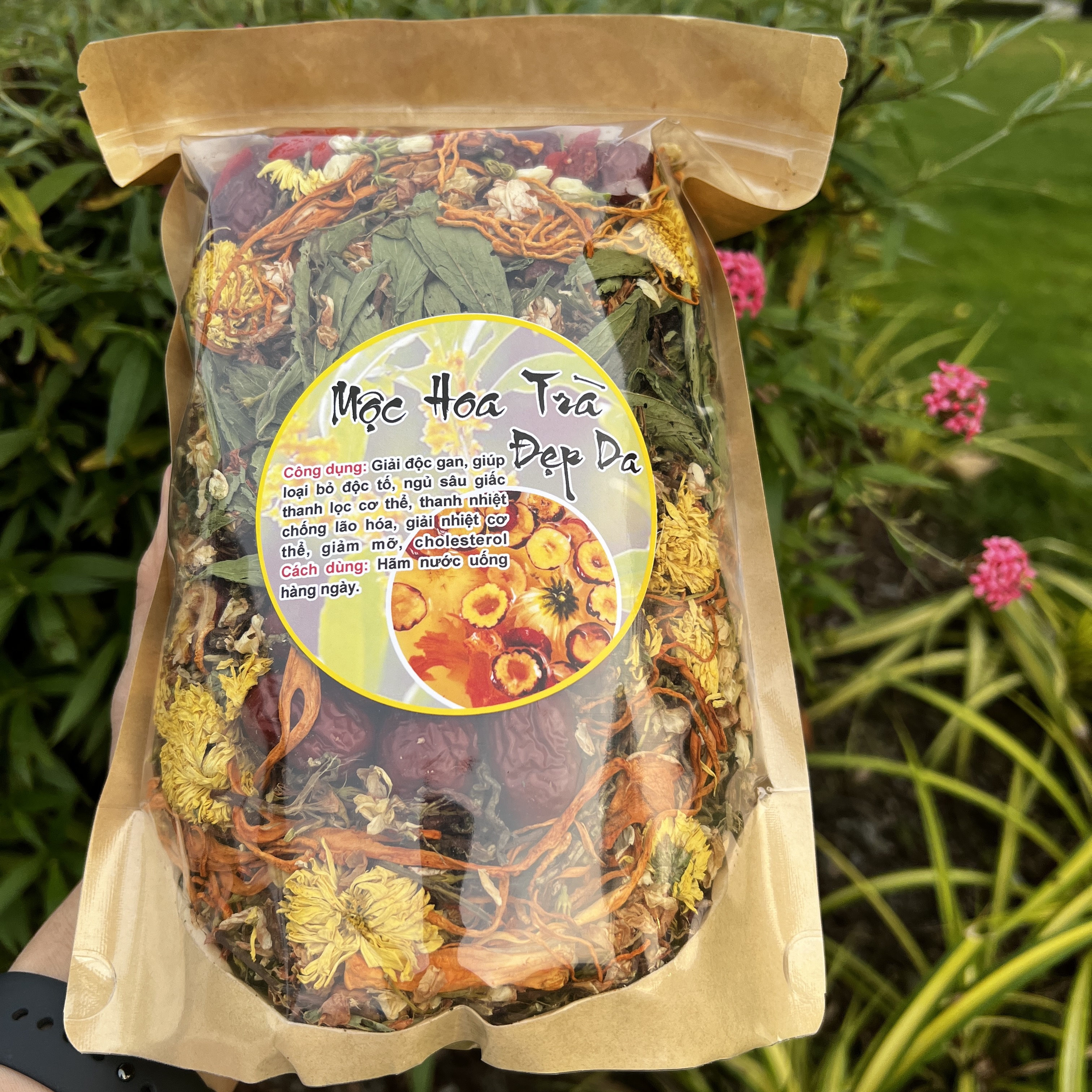 Trà thảo mộc Mộc hoa trà Tây bắc 7 vị thảo mộc