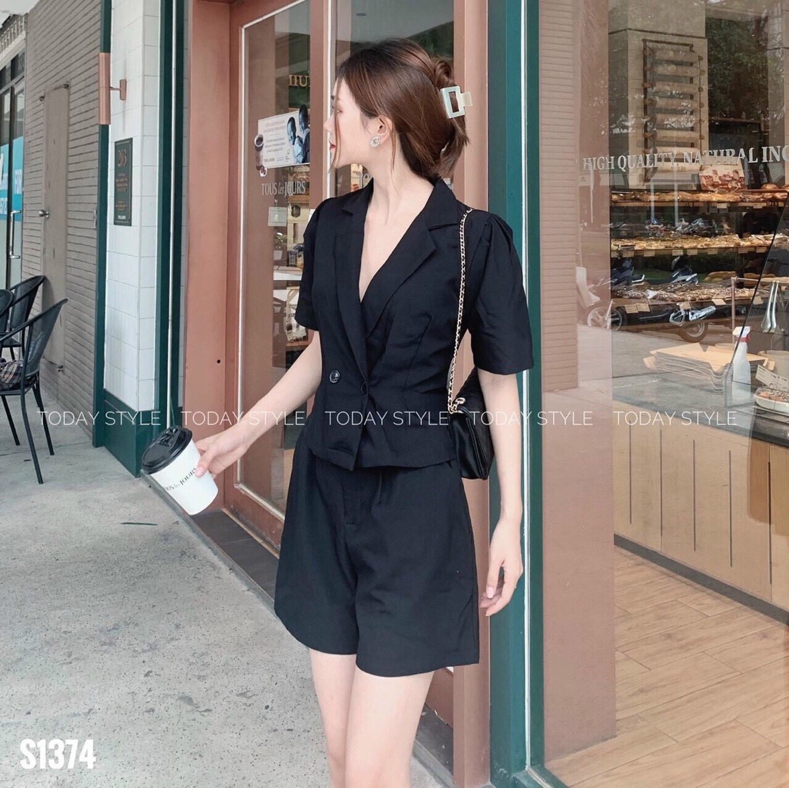 Sét vest nữ áo tay ngắn và quần đùi