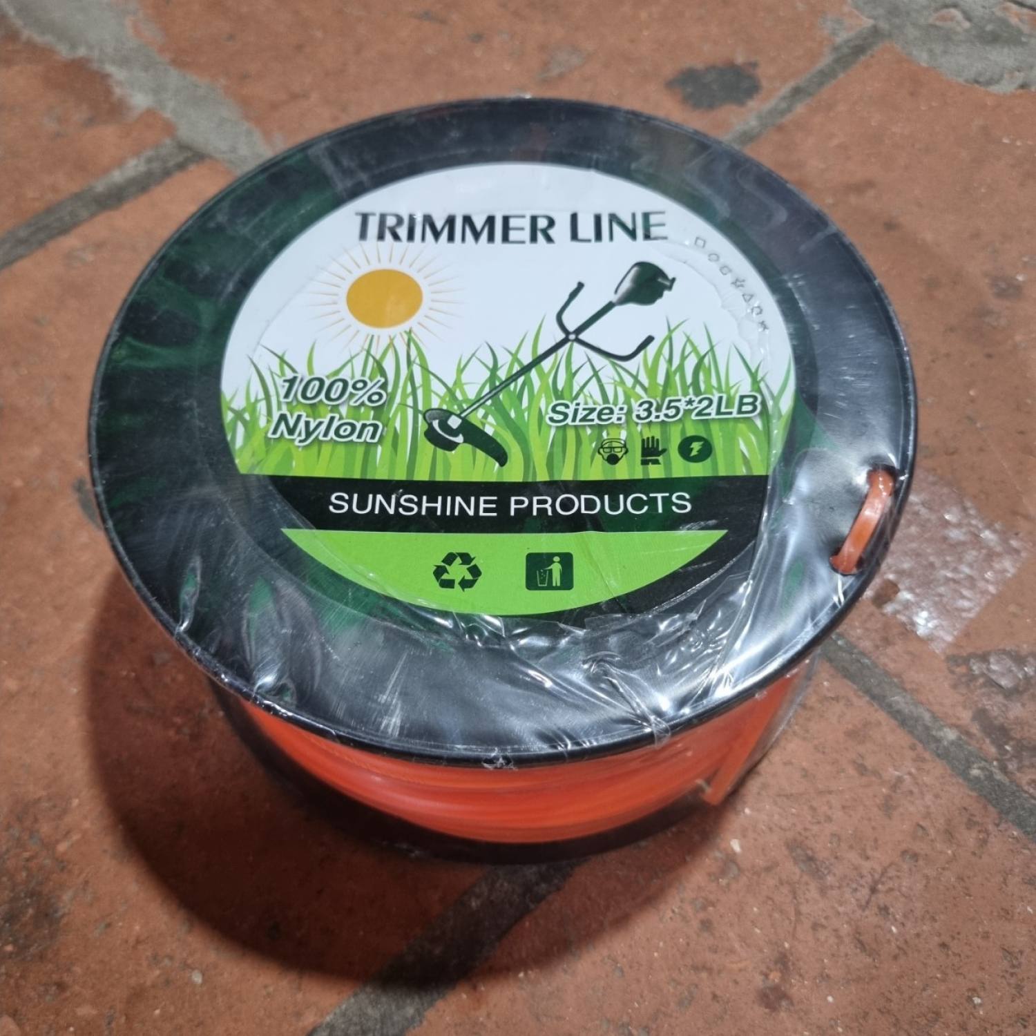 1.2kg Cước cắt cỏ vuông đỏ cuộn 3.5mm cước tròn đỏ 3.5li - dài 120m, sắc bén và siêu dẻo dai cắt sát tận chân cỏ