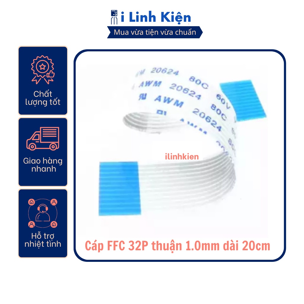 Cáp FFC 32P thuận 1.0mm dài 20cm loại 1
