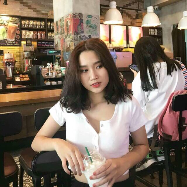 Áo Thun Gân Form Croptop Phối Cúc Cực Cá Tính TTS0382
