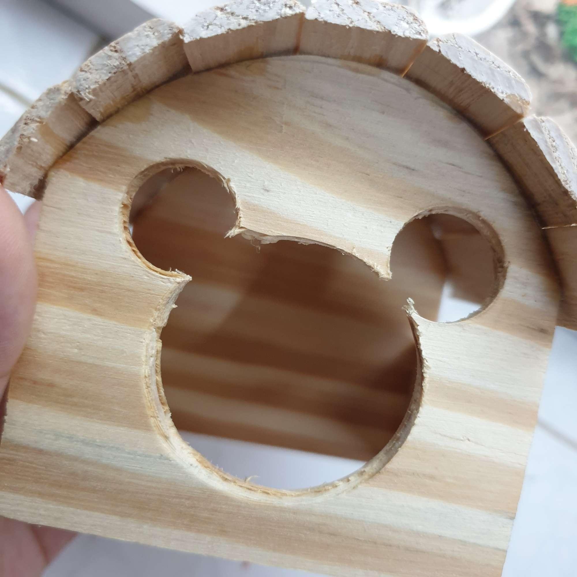 Nhà ngủ gỗ mái vòm chuột Mickey cho Hamster