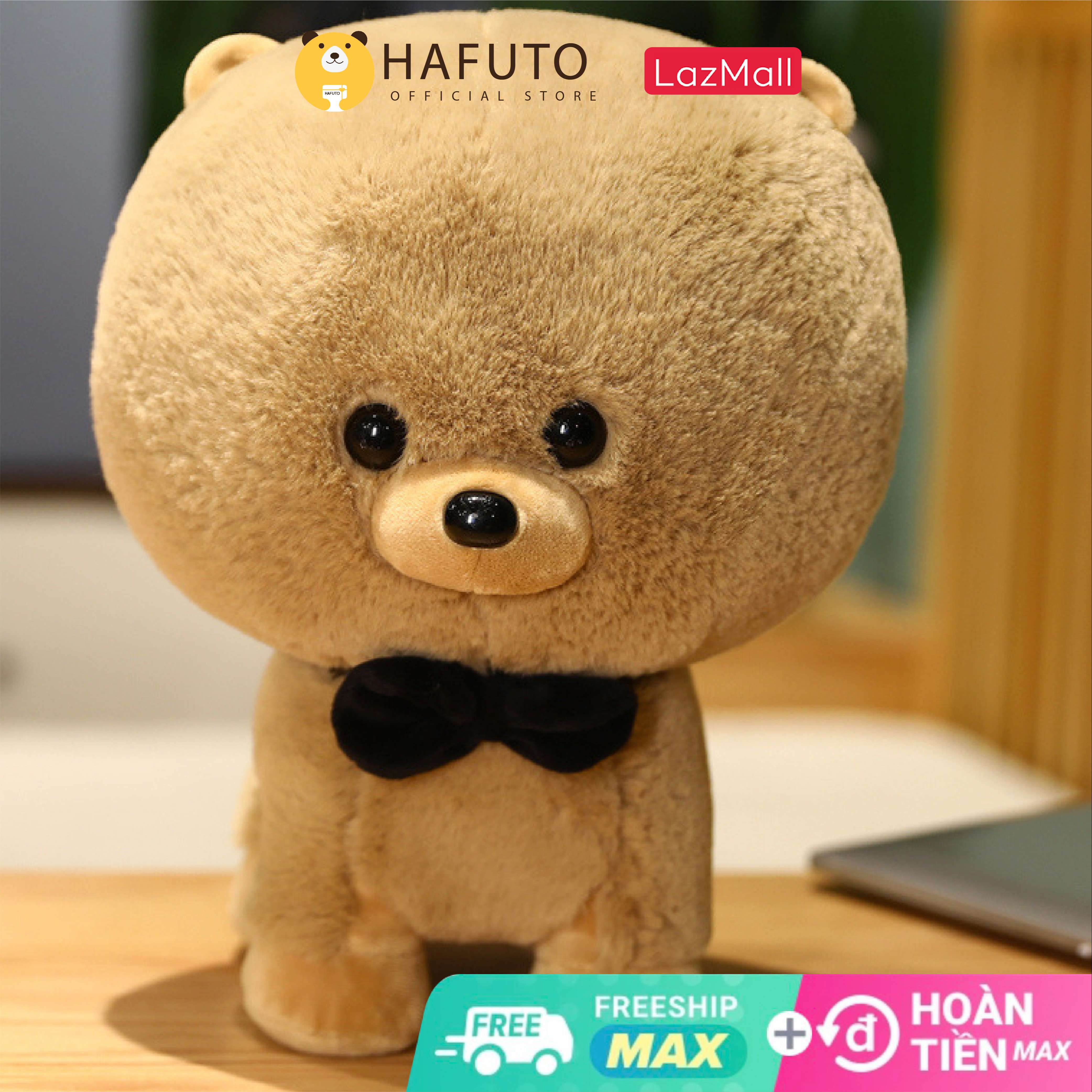 Chó Lông Xù Đeo Nơ Đủ Size Hàng Cao Cấp HaFuTo