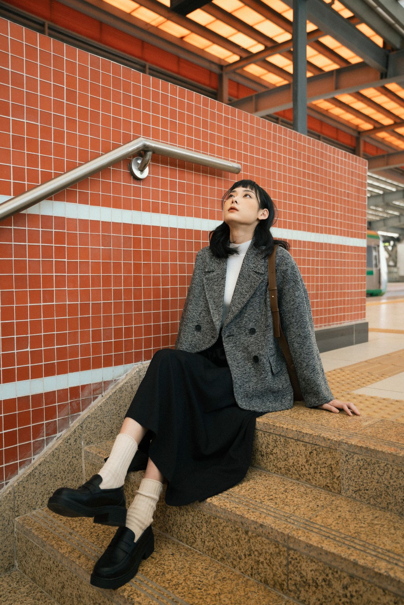 Áo Coat Dạ Xám Phẩy Madelen