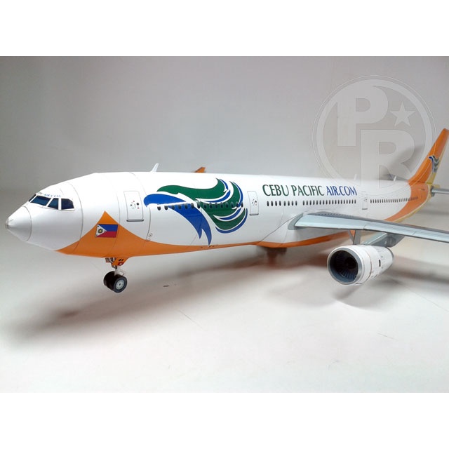 Mô hình giấy 3D máy bay A330-343X Cebu Pacific tỉ lệ 1/100