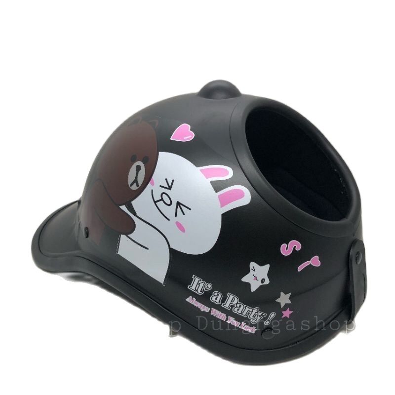 Helmet with Cut-Out Top and Hair Tie at the Back for Women