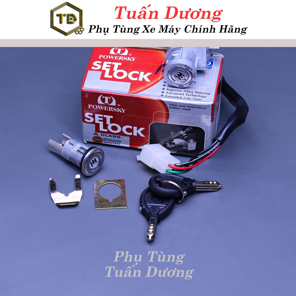 Bộ Ổ Khoá 6 Cạnh Xe Dream, Wave Hàng Xịn [ Chắc Chắn ]- Khóa Chữ H Cho Các Dòng Xe Số Honda, Wave nhỏ, Wave Alpha, Dream