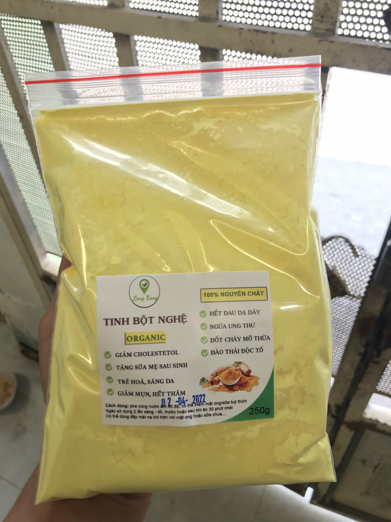 Tinh bột nghệ vàng nguyên chất organic từ bột nghệ tươi sỉ