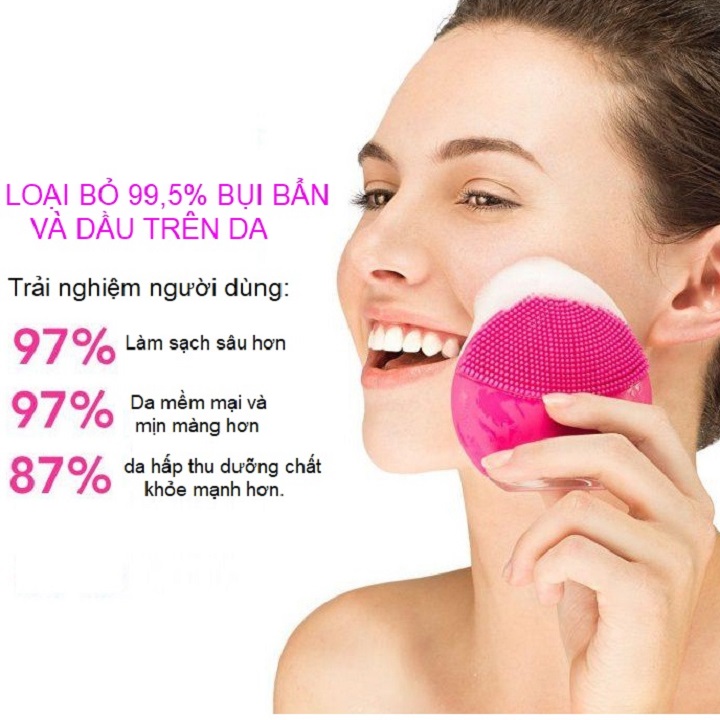 Máy rửa mặt dùng sạc Forever massage da mặt, làm sạch sâu da mặt