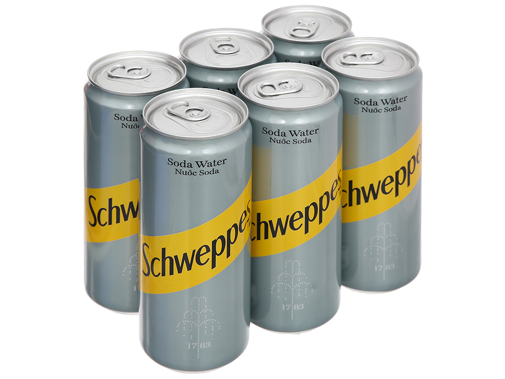 LỐC 6 LON SODA SCHWEPPES 330ML