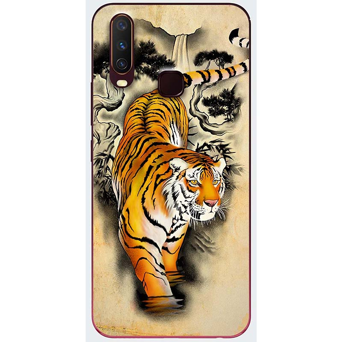Ốp lưng dành cho Vivo Y12 mẫu Cọp tranh vẽ