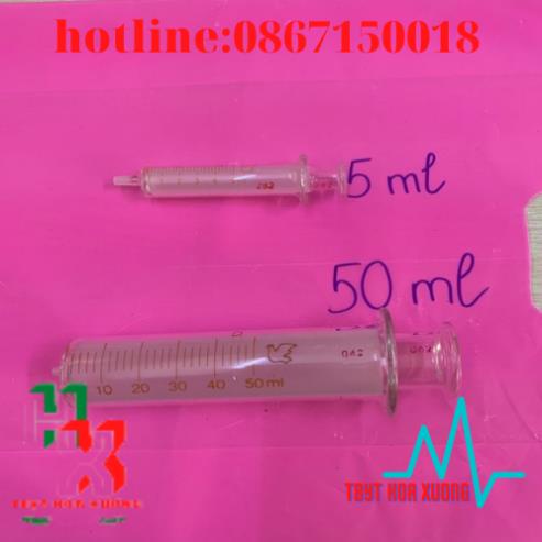 Bơm Tiêm Thuỷ Tinh Các Kích Cỡ 5ml, 10ml, 20ml, 30ml, 50ml, 100ml