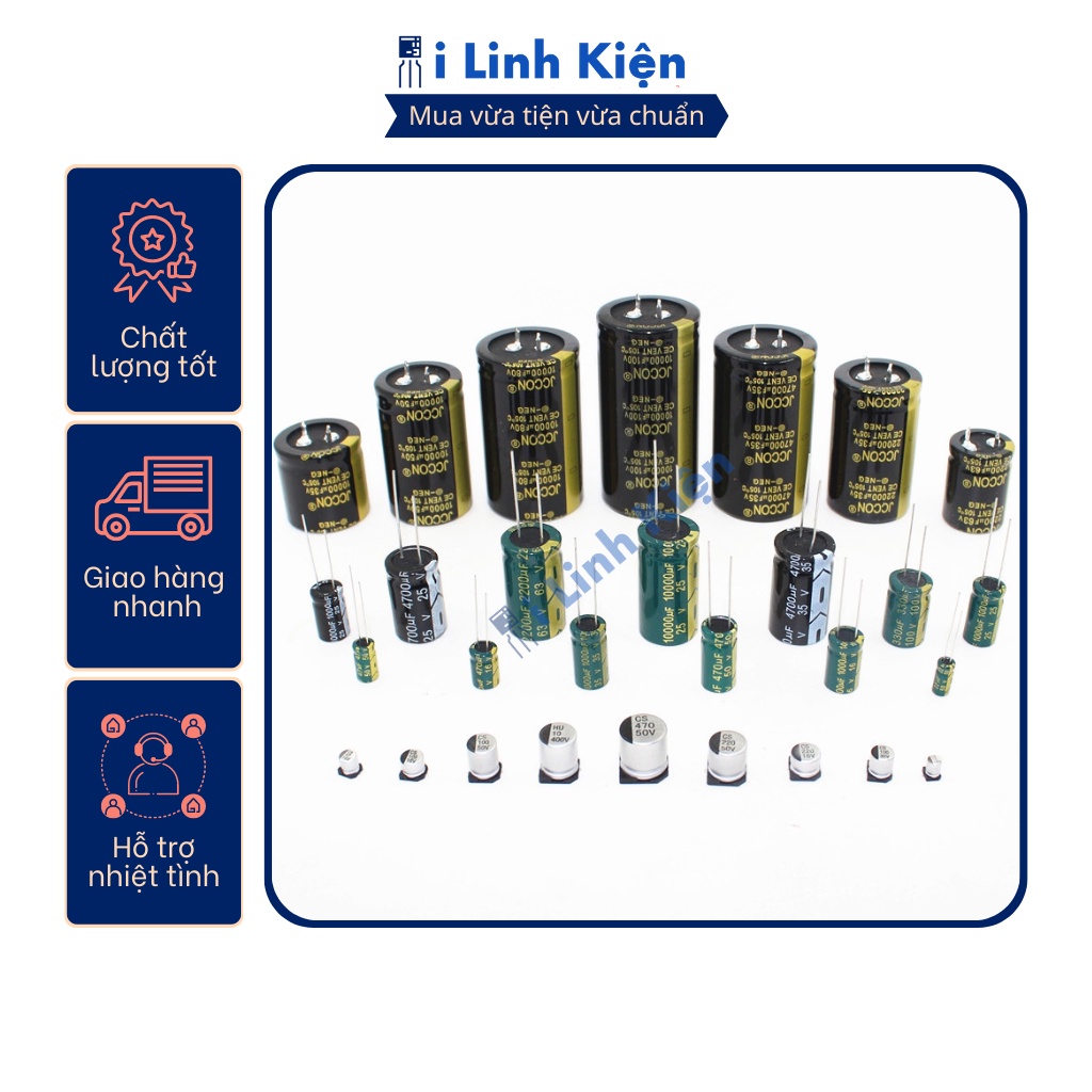 Tụ hóa 470UF 35V chất lượng tốt.