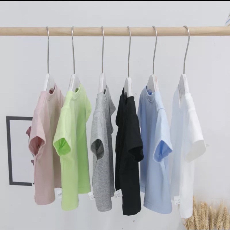 [HCM]combo 10 áo thun cotton cho bé ( ảnh thật- màu ngầu nhiên) - áo thun cotton bé trai áo thun đơn giản bé gái áo thun đẹp cho bé