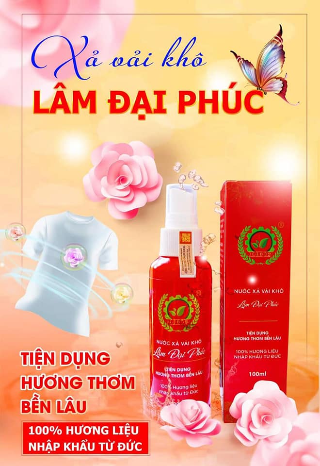 Xả vải khô Lâm Đại Phúc dạng xịt hương Comfor