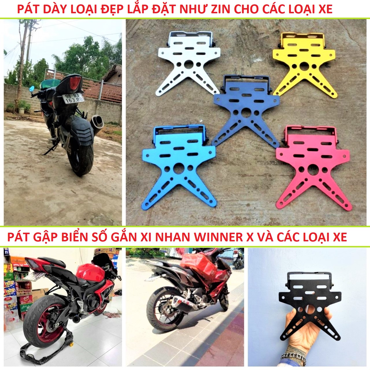 PÁT BIỂN SỐ GẬP WINNER X , R15 , GSX 150 VÀ CÁC LOẠI XE LẮP NHƯ ZIN LOẠI TỐT, PÁT GẬP BIỂN SỐ WINNER X MẪU MỚI PHONG CÁCH THỂ THAO , BÁT BIỂN SỐ GẬP , GIÁ GẬP BIỂN SỐ WINNER X , PHỤ KIỆN XE MÁY , ĐỒ CHƠI XE MÁY