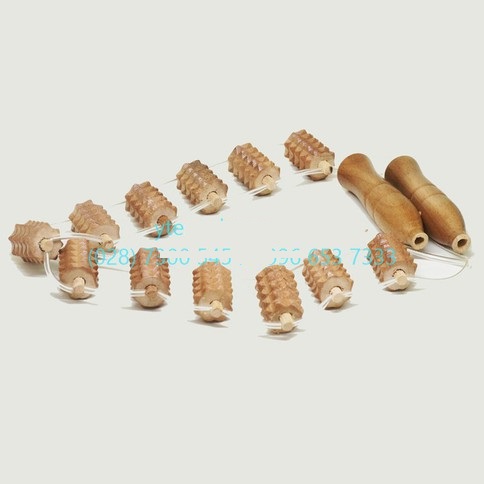 Bàn lăn gỗ massage lưng gai