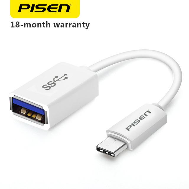Cáp otg pisen cổng type c 15cm - bh 3 tháng 1 đổi 1 - hoàng yến computer
