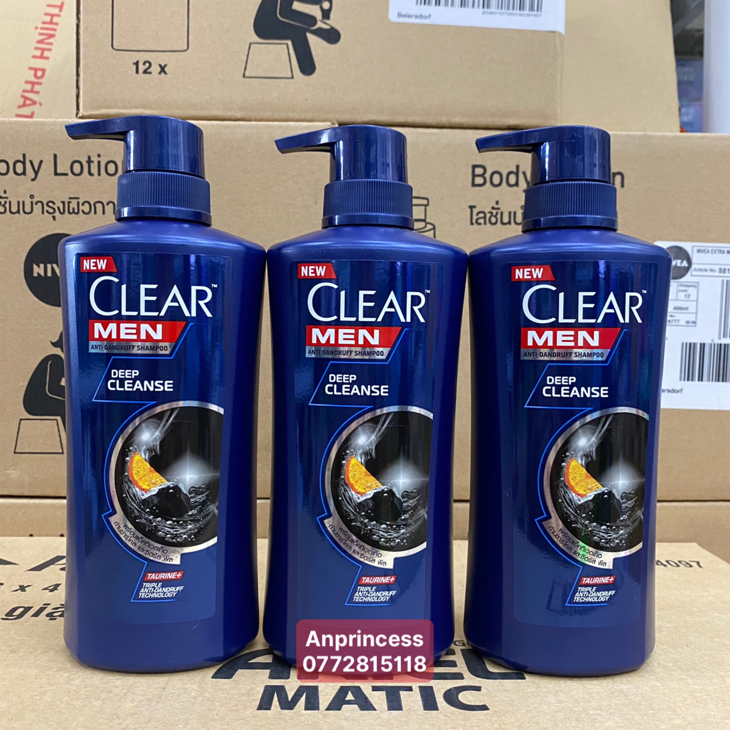 Dầu Gội Clear Men Than Hoạt Tính Thái Lan 450ml