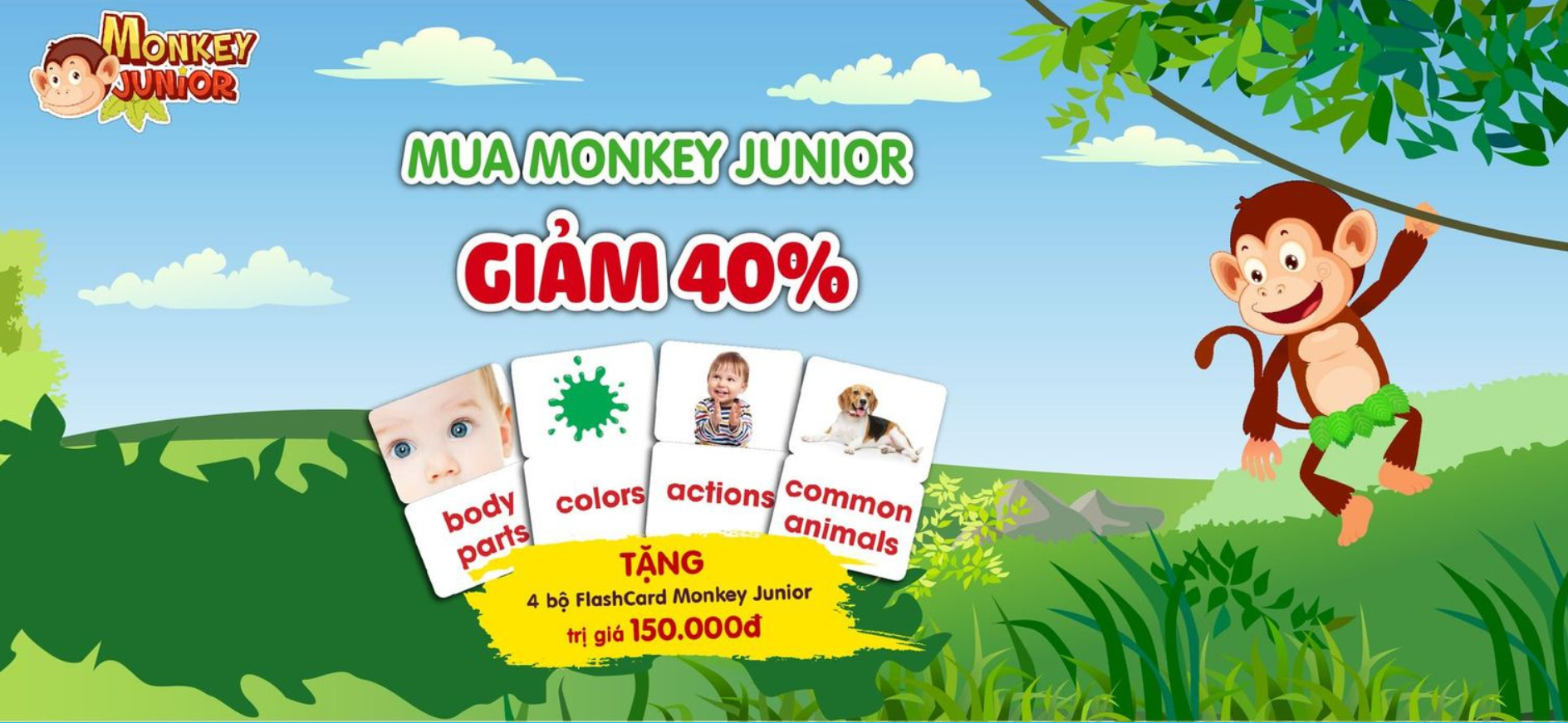 [HCM]Monkey Junior - Gói 4 Năm - Tặng Bộ FlashCard