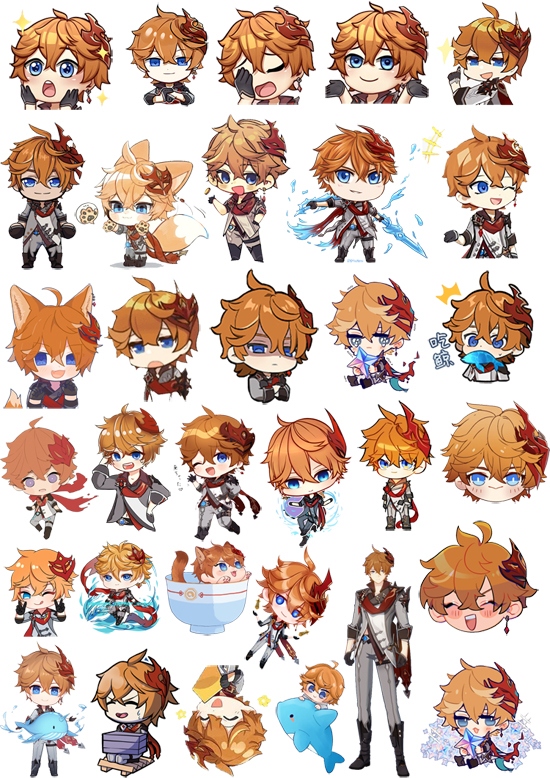 sticker tartaglia genshin impact ảnh dán tartaglia genshin impact