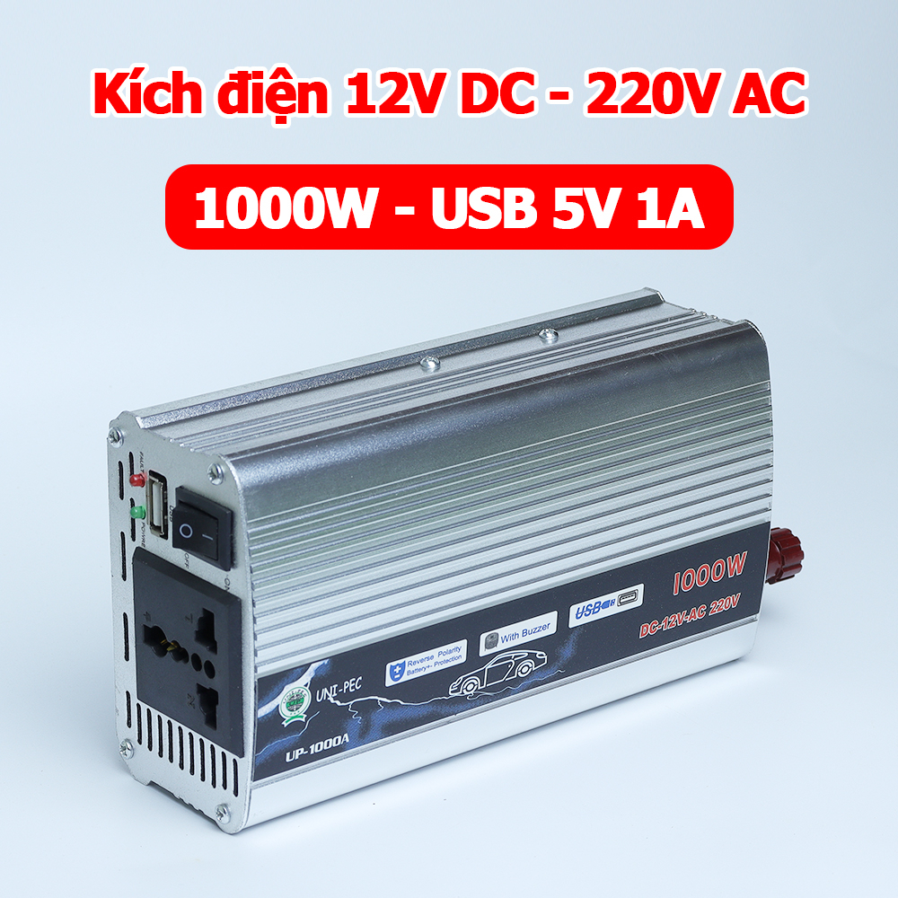 Bộ Chuyển Nguồn 12V-DC sang 220V-AC (1000W)