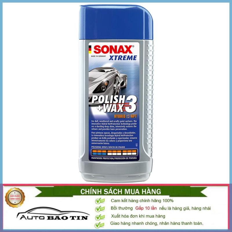 Đánh bóng, xóa xước sơn xe cho tất cả các màu sơn bóng Sonax Xtreme Polish Wax 3 250ml