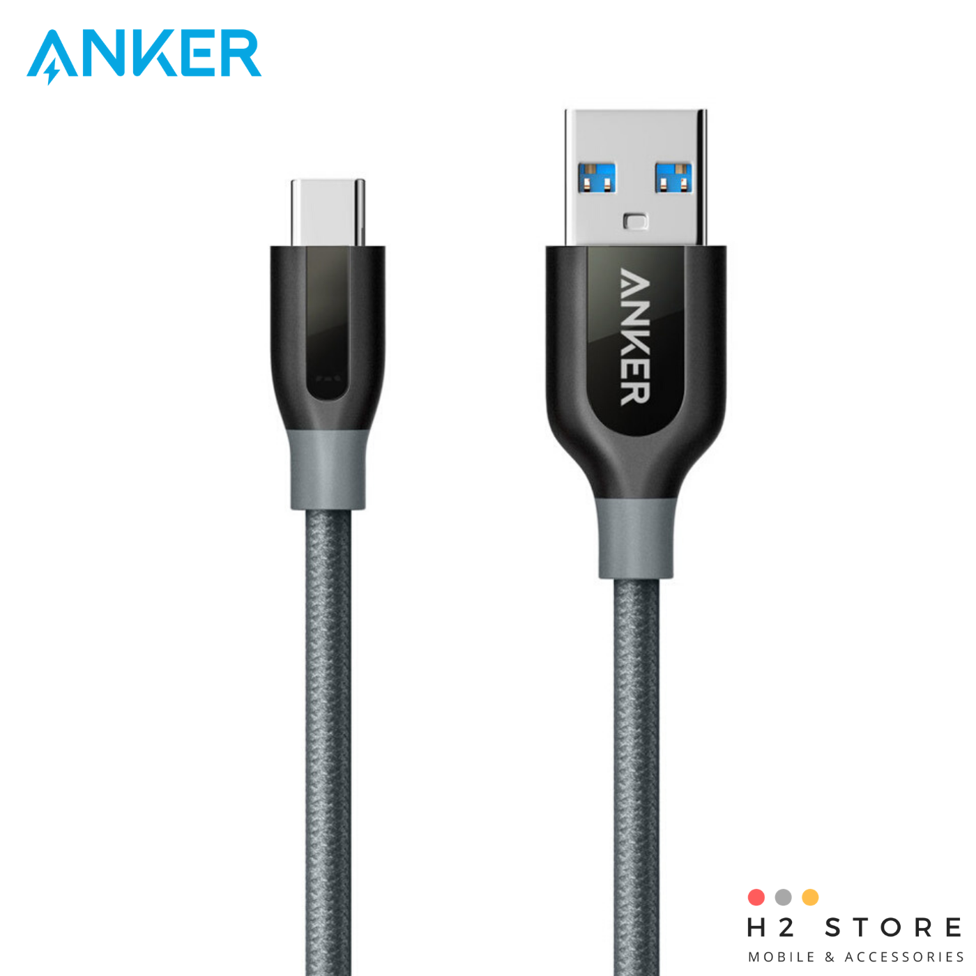 Cáp Anker PowerLine+ USB 3.0 ra USB-C - Dài 0.9m - A8168