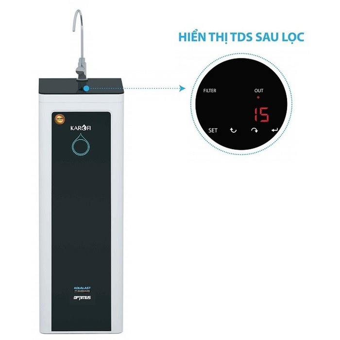 Máy lọc nước RO Karofi OPTIMUS i2 O-i229/A (9 cấp lọc - Lõi ORP)