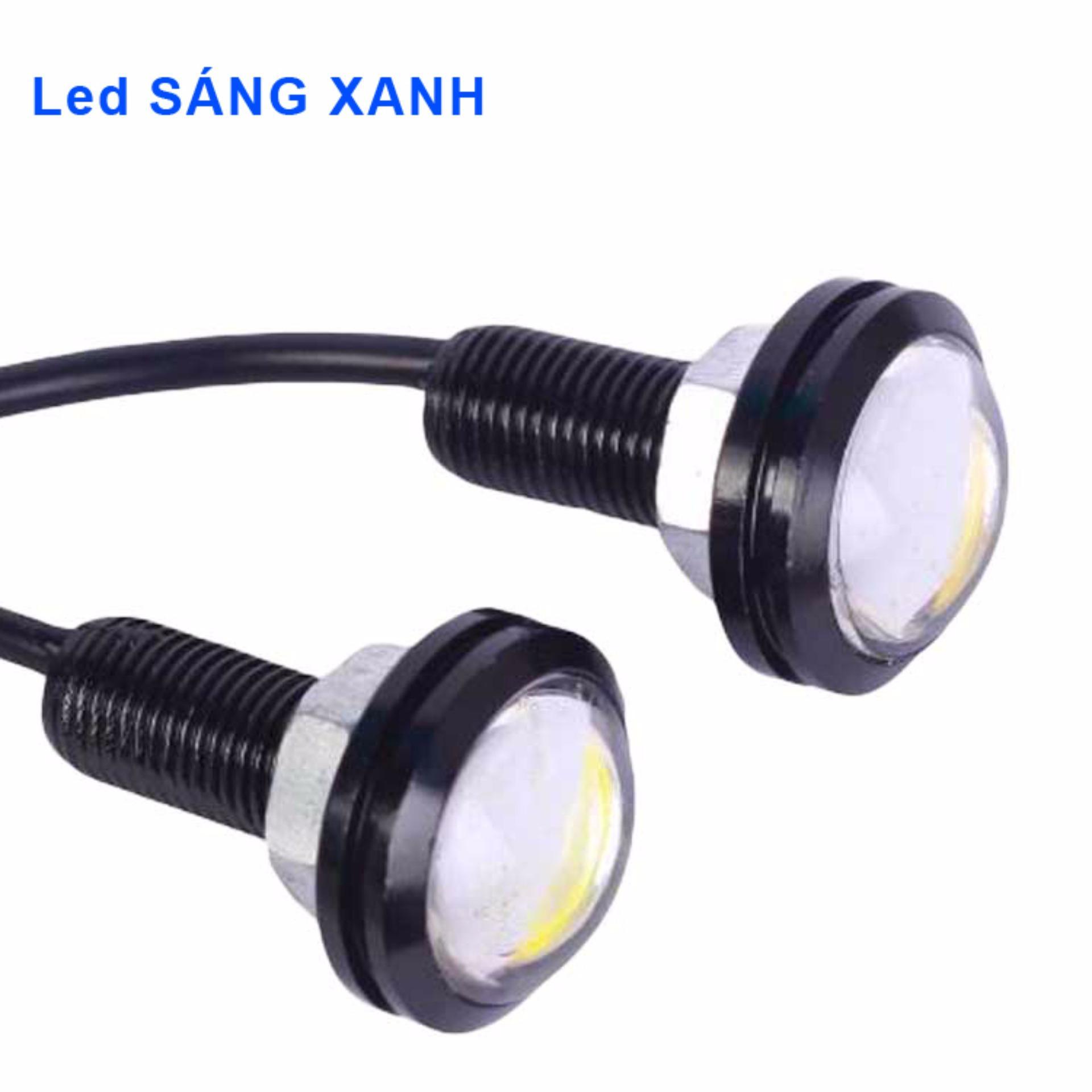 Bộ 2 đèn xi nhan nút áo lớn cho xe máy - Sáng Xanh