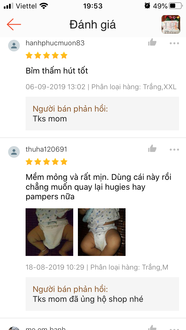 Tã quần Mama Bear  Cao Cấp (Bỉm quần Mamabear mỏng, nhẹ, thấm hút tốt cho em bé khô thoáng suốt đêm)(Gói 50 Chiếc)date 12/2023