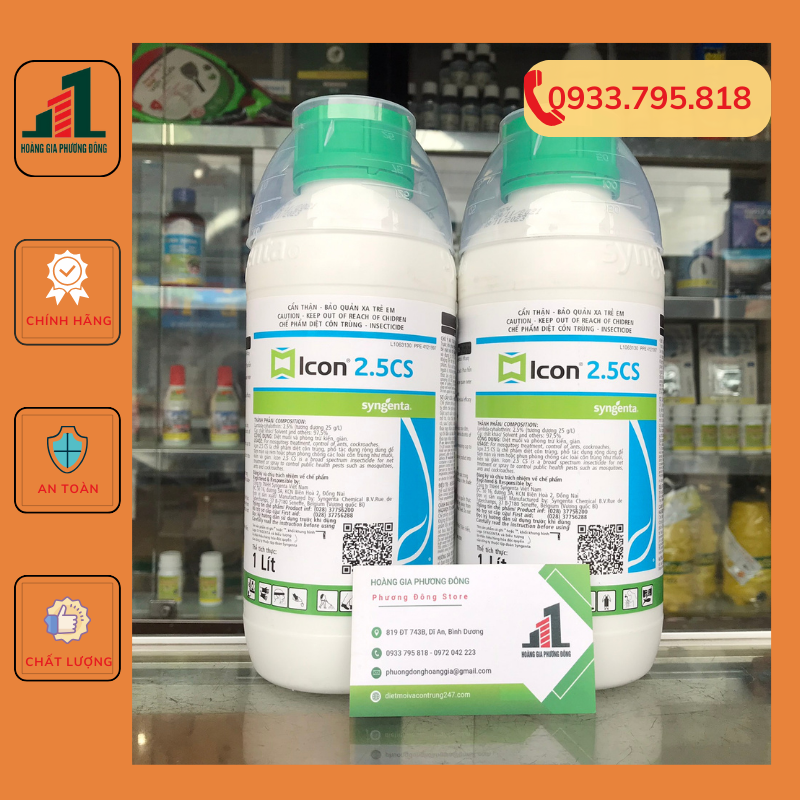 Thuốc diệt muỗi và côn trùng Icon 2.5CS  - Chai 1 lít