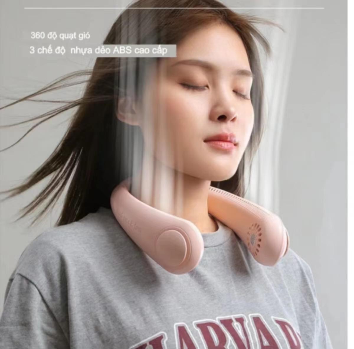 quạt đeo cổ, chống ồn , xạc tích điện USB