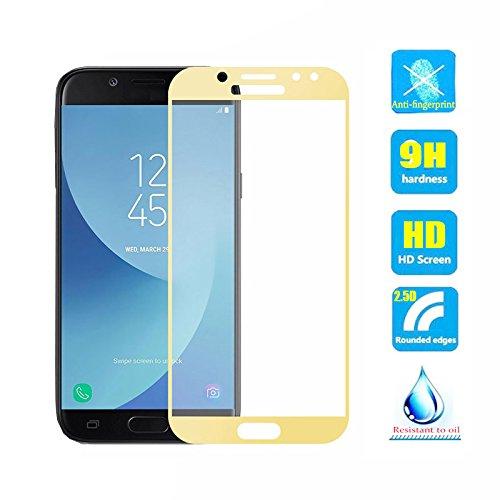 Cường lực full màn cho Samsung Galaxy J7 Pro (Vàng)