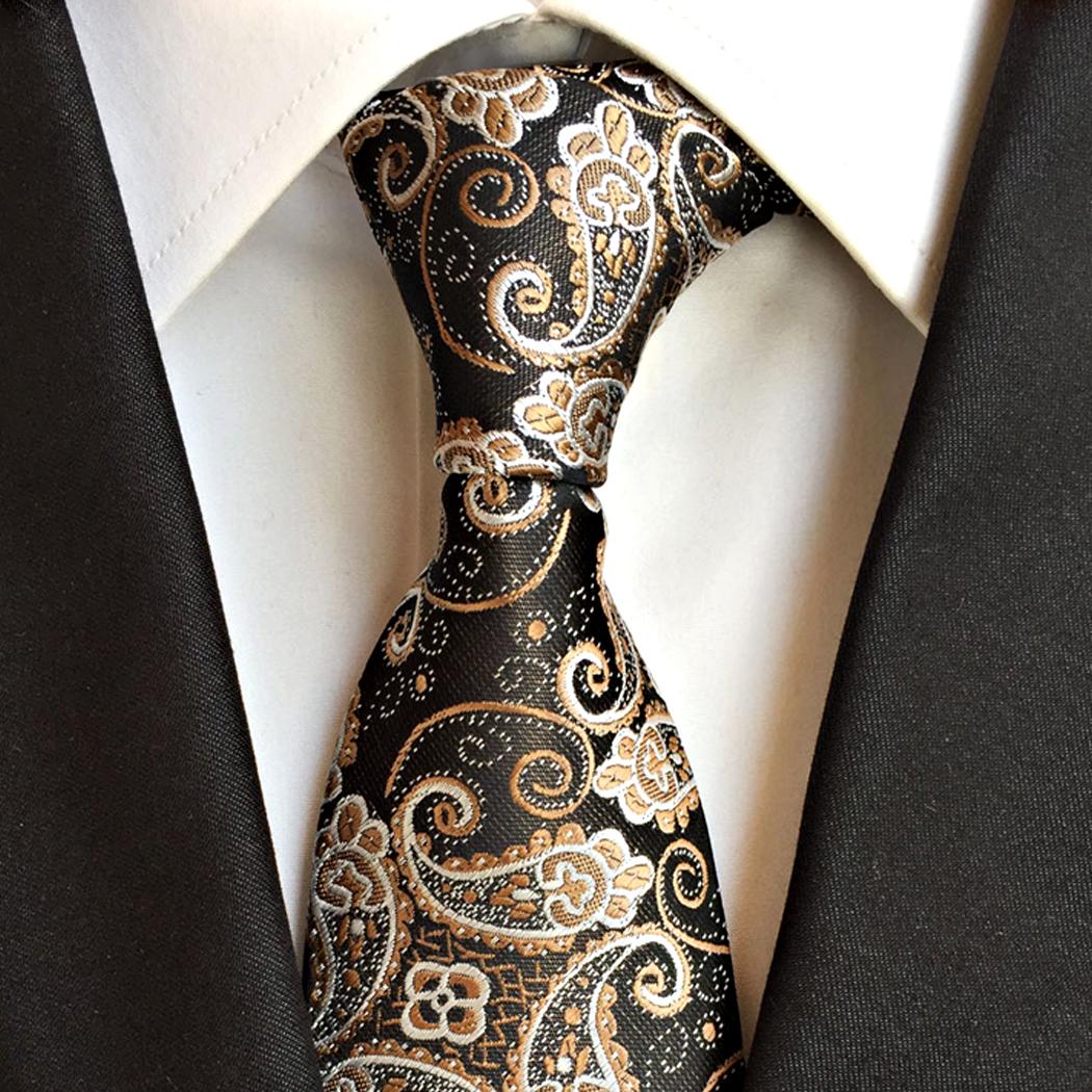 12 Styles Multicolor Men's Tie Paisley Classic 8CM Wide Polyester Silk Jacquard Woven Necktie Gentleman Suit Accessories For Business Party Wedding