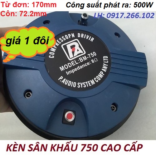Loa trép kèn 750 bm sân khấu cao cấp - giá 1 đôi