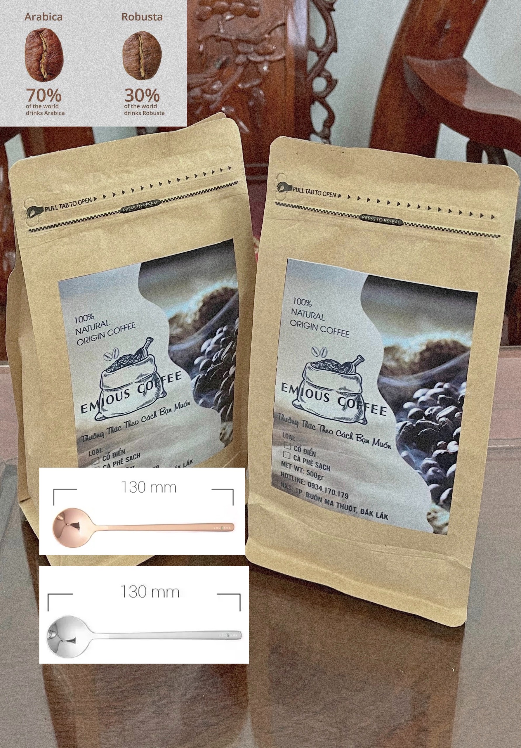 [CF cao cấp] COMBO CÀ PHÊ HẠT RANG MỘC - HÀNG TUYỂN CHỌN CAO CẤP