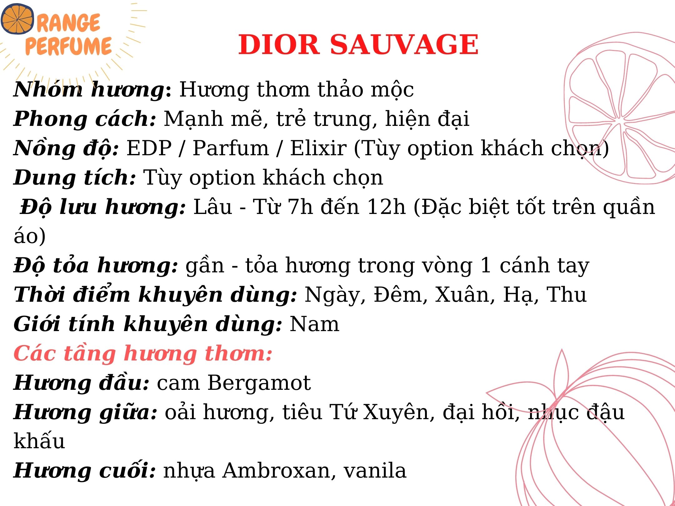 [Mẫu thử] Nước hoa Dior Sauvage EDP/Parfum/Elixir