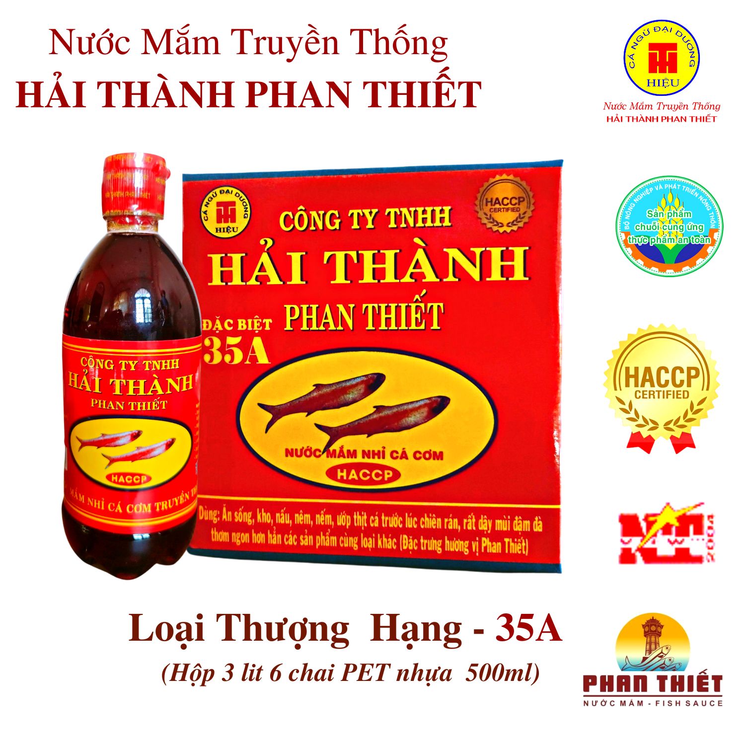 [Hộp 6 CHAI 35A]Nước mắm truyền thống Hải Thành Phan Thiết