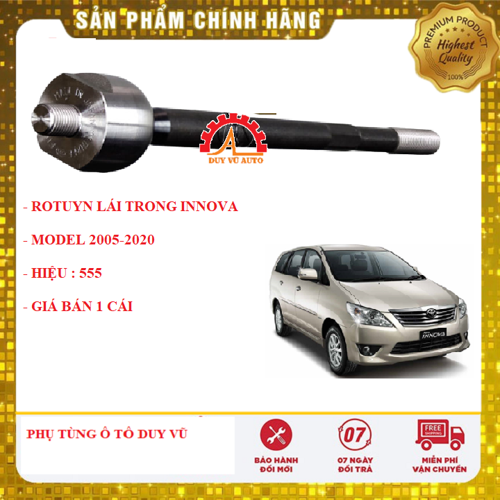 Rotuyn lái trong toyota innova đời 2005-2020 hiệu 555