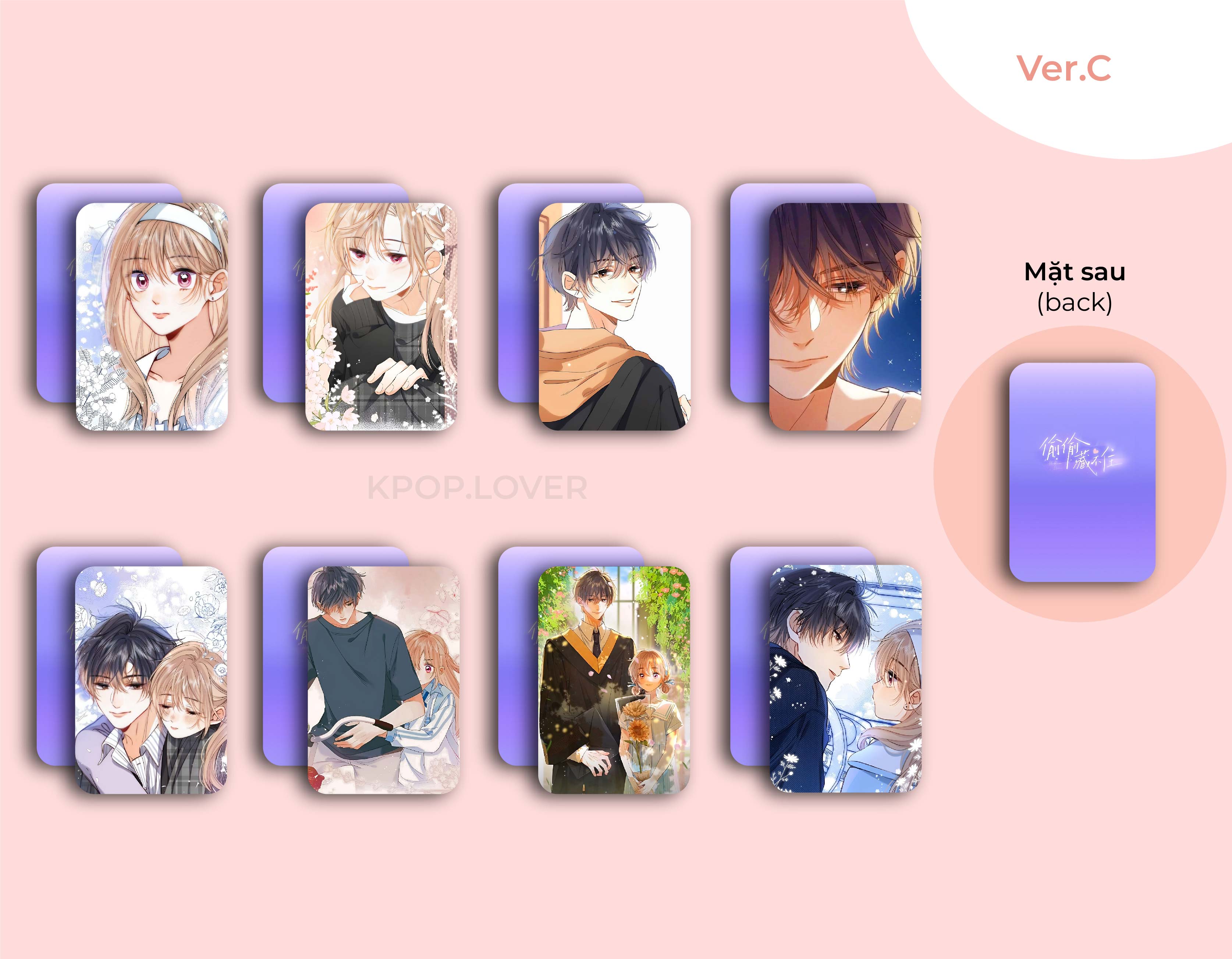 SET 8 CARD BO GÓC Tình Yêu Thầm Kín