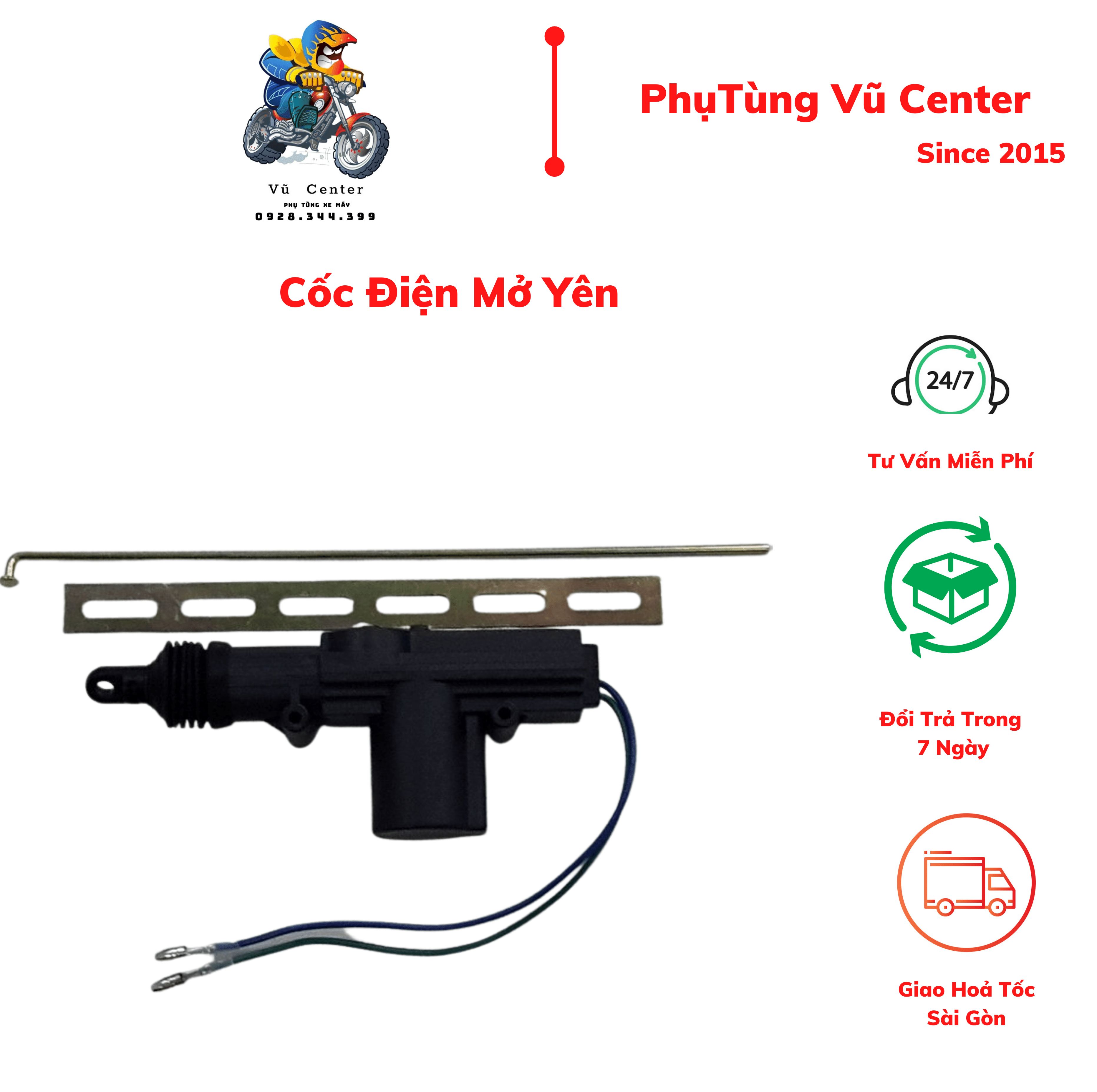 [HCM] Cốc điện mở yên xe gắn máy [ Chuột rút ]