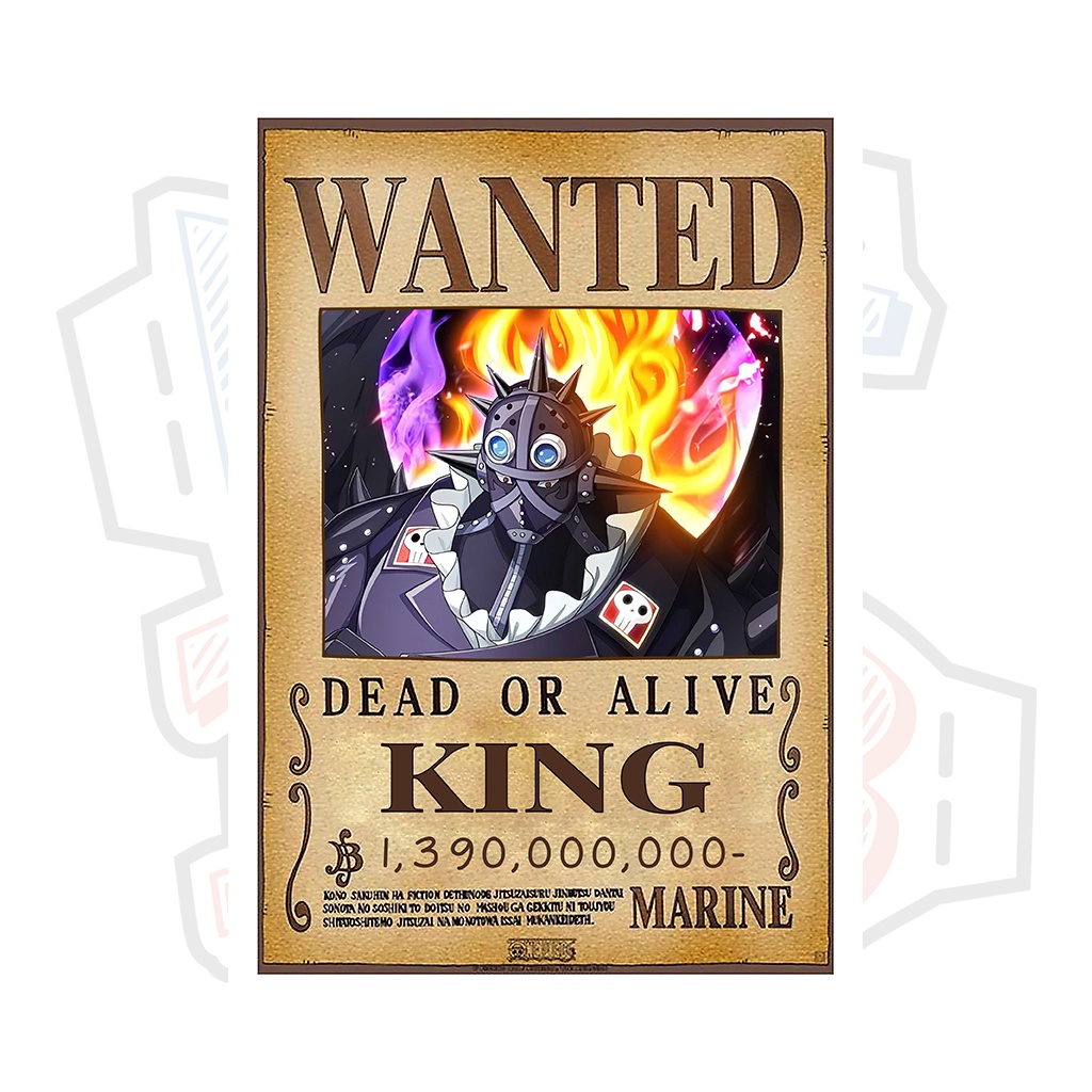 Poster truy nã King - One Piece
