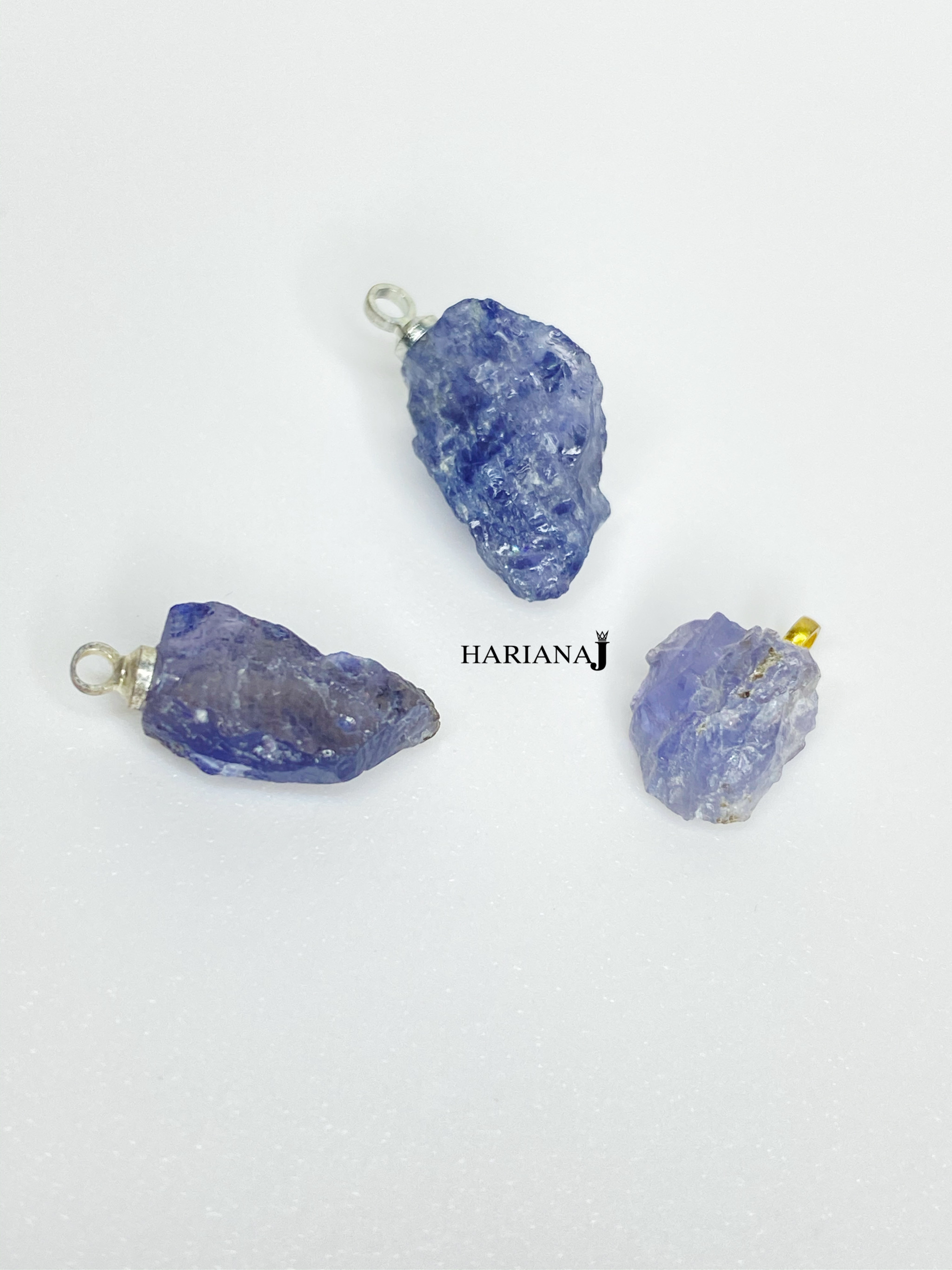 [HCM]Mặt dây / Charm đá thô Iolite