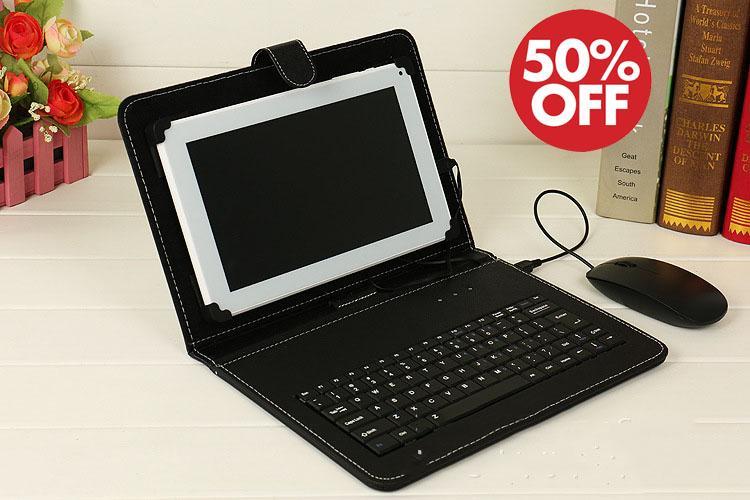 Bàn Phím Ngoài Cho Điện Thoại - Bao Da Bàn Phím + Tặng Kèm Chuột Công Cụ Đắc Lực Cho Smart Phone - Giảm Giá 50% Khi Mua Online Trên Lazada