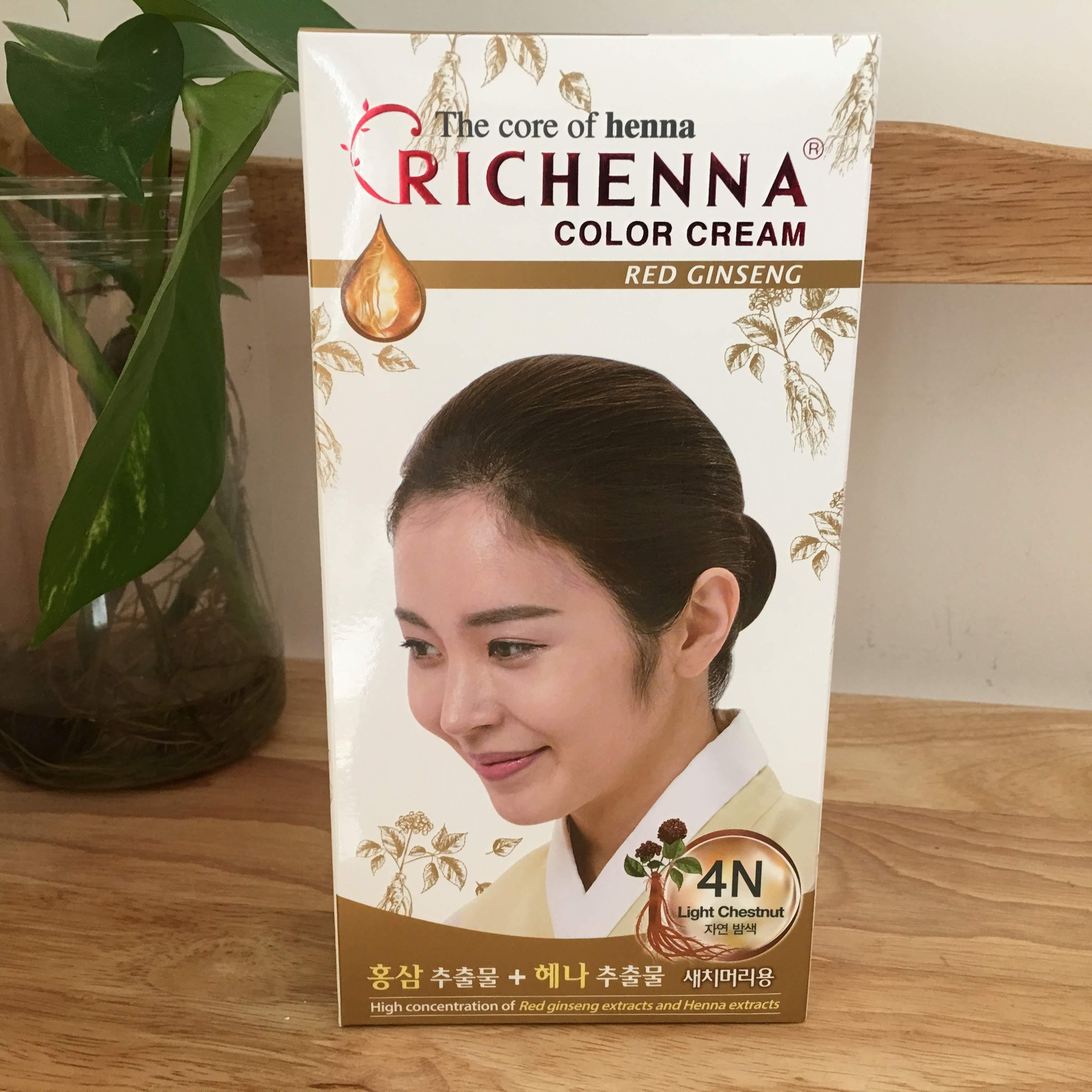 Nhuộm phủ bạc 100% richenna sâm đỏ